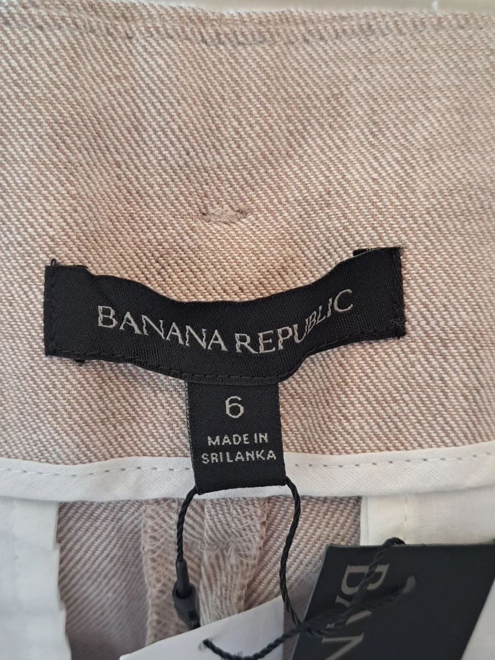 NWT Banana Republic Womens Linen Blend Wide Leg High-Rise Trouser Pants 6‎